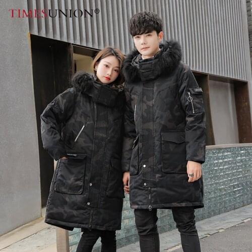 -30 Degree Winter White Duck Down Jacket Men Keep Warm Long Thicken Coat Fashion Hooded Fur Collar Windbreaker Men Down Parka