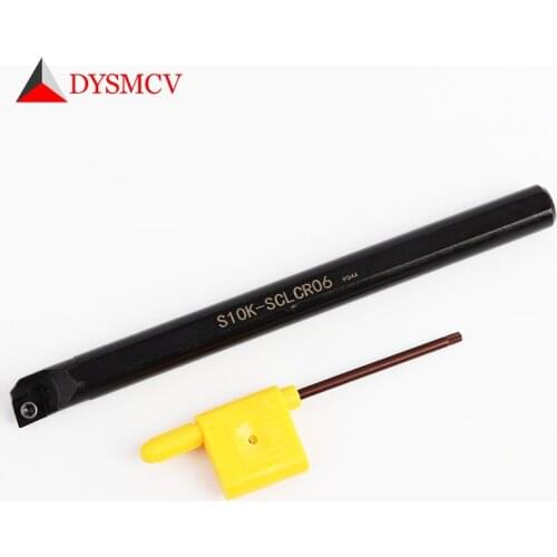 1pc S10K-SCLCR06 S10K-SCLCL06 CNC Lathe Internal Turning Tool Holder Turning Tool Boring Bar 10mm + 10pcs CCMT0602 Inserts