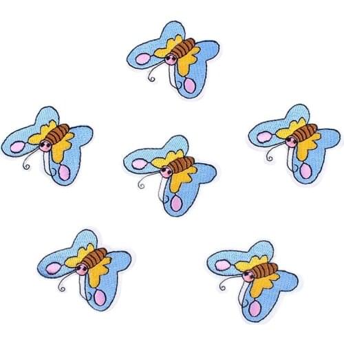 10pcs/lot Cartoon Bee Patch Embroidered Iron On Honey Stickers Baby Kids Clothing Jeans Backpack Decoration Handmade Patchwork