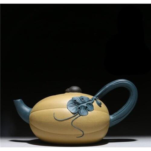 200ml Wholsale Yixing Genuine Handmade Purple Clay Melon teapot Creative Chinese Kung Fu Zisha Tea Pot Gift Box Free Shipping