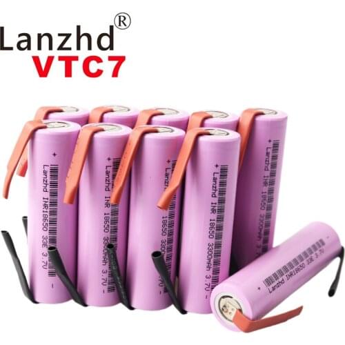 2020 lithium Li ion 18650 battery 3.7v Rechargeable batteries 18650 35E 3300mAh VTC7 +DIY Nickel 100% Original brand (8-80pcs)