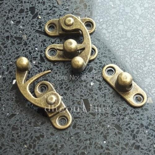 25 Sets Swing Bag Clasp for Closure chest Suitcase Bag Buckles Purse Bronze