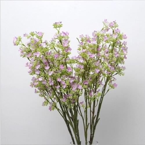 3 Forks Simulation Lilac Rice Flower New Styles Artificial Silk Fake Bouquet for Hotal Restaurant Wedding Home Table Decor