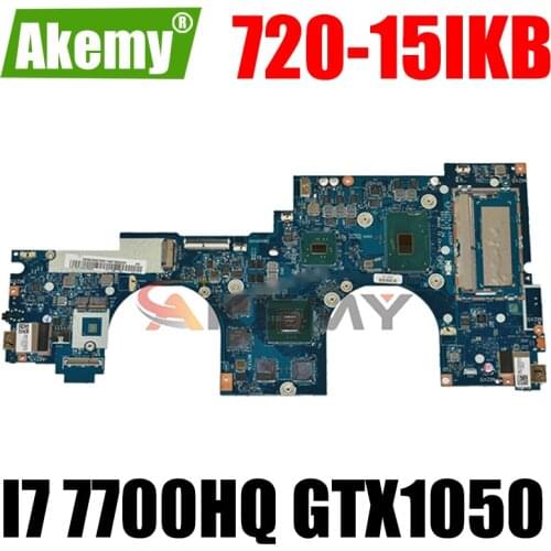 Akemy 5B20N67856 For Lenovo YOGA 720-15IKB Notebook Motherboard CIZY5 LA-E552P CPU I7 7700HQ GPU GTX1050 100% Test