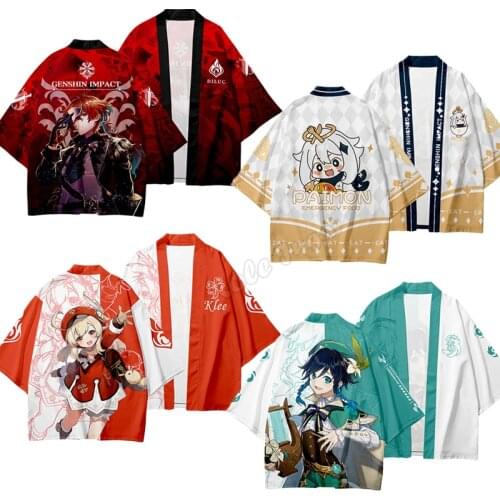 Anime Game Genshin Impact Cosplay Klee Venti Cosutme Haori Cloak Impact Project Qiqi Cosplay Kimono Halloween Clothes XS-4XL