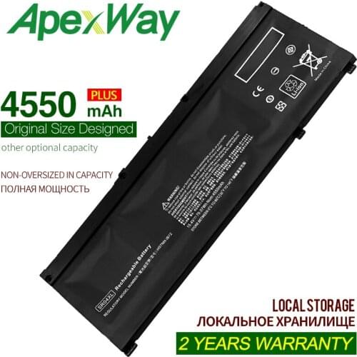 ApexWay 4550mAh SR04XL HSTNN-DB7W Laptop Battery For HP OMEN 15-CE 15-CB014UR TPN-C133 TPN-C134 TPN-Q193 TPN-Q194 917724-855