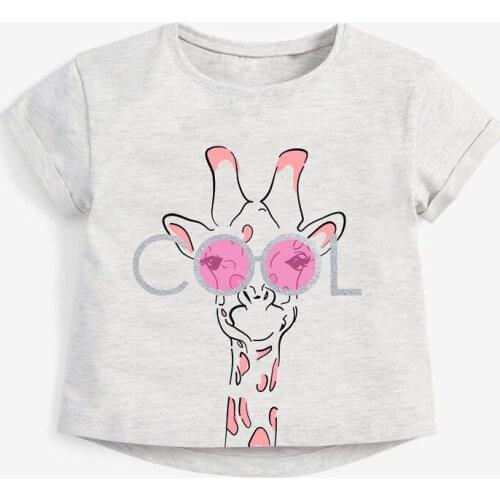 Bambino 2021 New Tees of Children 2-7 Years Pure Cotton T shirt for Kids Girls Cute Tops Clothing Baby Clothes Child Costume