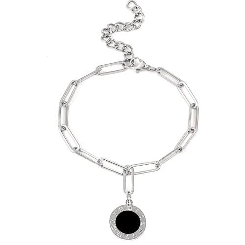 Trendy Crystal Pendant Stainless Steel Charm Men Women Bracelets Luxury Wedding Party Chain Link Bracelets Jewelry