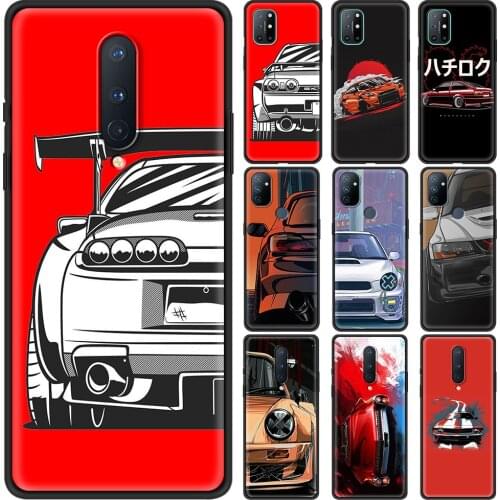 Luxury Soft Case Cover for Oneplus 9Pro 9R 8 8T 7 7T Pro Nord Z 5G Shockproof Phone Shell Coque Funda Japan JDM Sports Car Comic