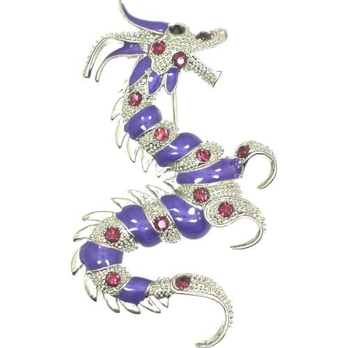 Enamel Dragon Brooches Women Men Banquet Brooch For Suits Dress Fashion Hat Scarf Backpack Pins party Gifts