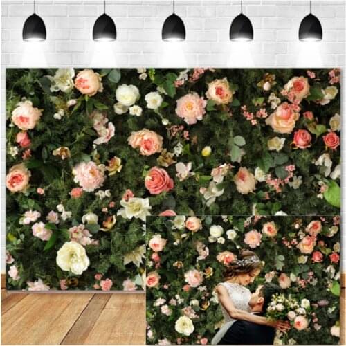 Valentine Photography Backdrop Wedding Flowers Wall Newborns Baby Children Customized Photo Background for Studio PhotocallW4858