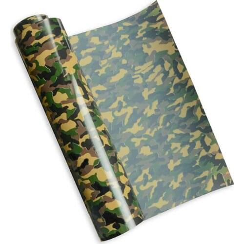 Camouflage Heat Transfer Vinyl 3D pattern vinyl roll iron on transfer vinyl HTV for clothes heat press decor film easy cut weed