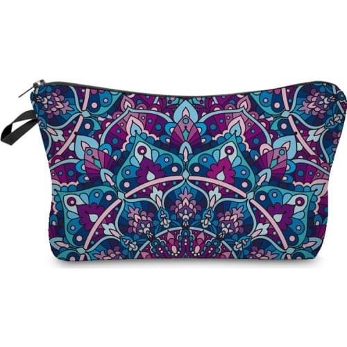 Mandala print Makeup-bags Sanitary Napkin Bag Coin Purse Credit Card Sanitary Pad Cosmetics Organizer Storage Bags Women Walle