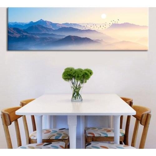 Beautiful Mountain Sunrise Landscape Mountains Canvas Painting The Living Room Sofa Banner Cuadros Decoracion Salon Decor Home