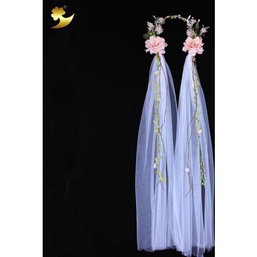 Hot Selling American dry flower bridal headdress Baroque white wedding garland headdress