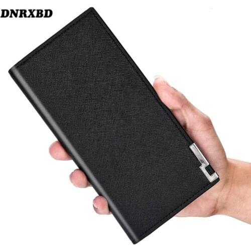 NEW mens wallet Luxury Wallet Thin Card Holder Purse Long Clutch Bifold PU Leather Synthetic Leather Wallets Carteira Masculina