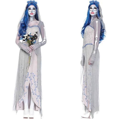 Dress for Female Devil Cosplay Party Devil Corpse Bride Costumes Halloween Women Scary Vampire Costume Clothes Witch Dresses