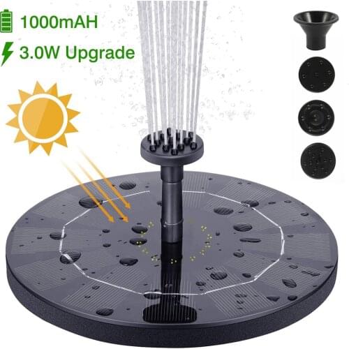 Floating Solar Fountain Garden Water Fountain Pond Decor Solar Panel Powered Fountain Water Pump Garden Patio Lawn Decoration