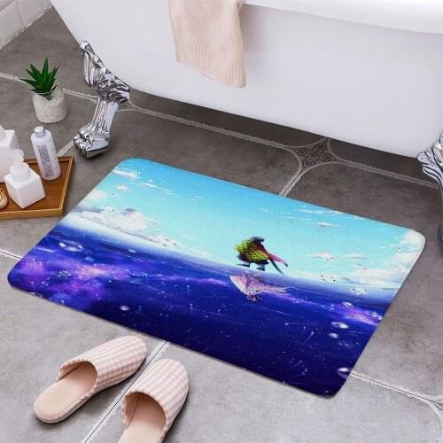 Demon Slayer Anti-slip Doormat Vacuuming Water Absorbing Kitchen Bedroon Bath Floor Mats Home Entrance Home Decora