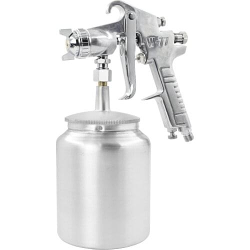 W77 Silver Spray Gun 2.5mm Spray Guns For Painting Furniture Cars Professional Paint HVLP Siphon Feed Spray Gun Fast
