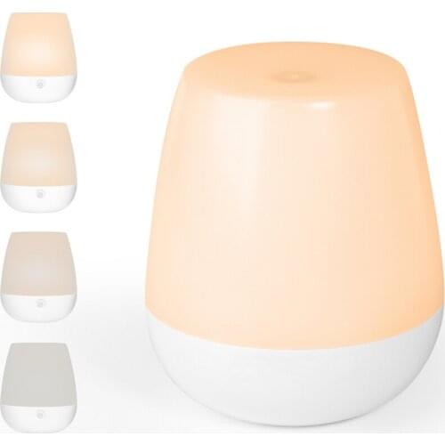 LED Dimmable Rechargeable Night Light 5W Plastic PC Built-In Lithium Battery Lighting 3 Kinds Of Color Bedroom Lights 9X9X10CM
