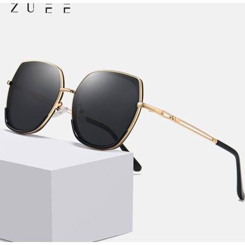 ZUEE Women Polygon Sunglasses Square Fashion Polarized Sunglasses Gradient Lens Driving Retro Glasses Brand Design UV400 AE0817