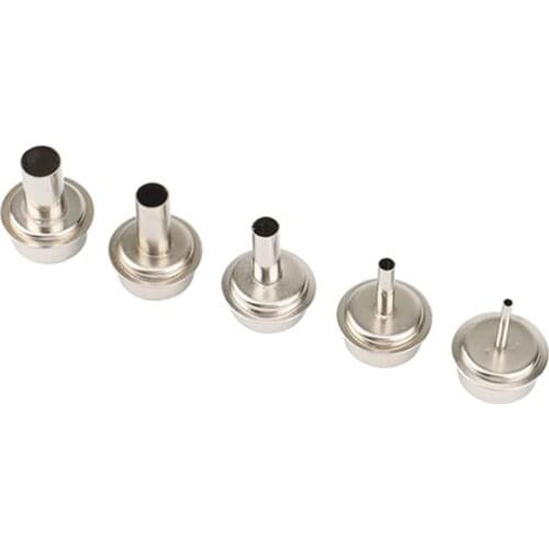 New 5Pcs Hot Nozzle 3/5/8/10/12Mm Mm Hot Air Nozzle For QUICK 861DW Soldering Station Replaceable Nozzle Parts