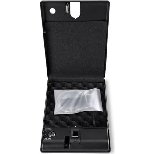 Biometric Fingerprint Safe Box Solid Steel Security Gun Key Valuables Jewelry Box Protable Security Biometric Fingerprint Box