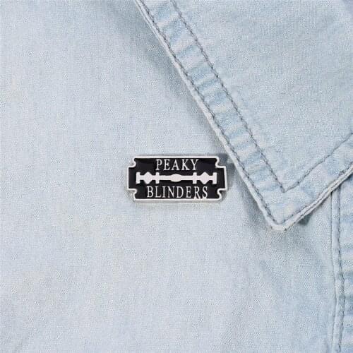 Razor Blade Brooch Thomas Shelby Peaky Blinder Enamel Pin Clothing Backpack badge Jewelry Accessories Gift For Fathers Day