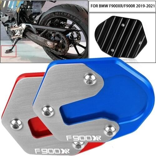 CNC Aluminum Motorcycle Kickstand Extension Plate Side Stand Enlarger Pad FOR BMW F900R F900XR F900 R XR F 900XR 2019 2020 2021