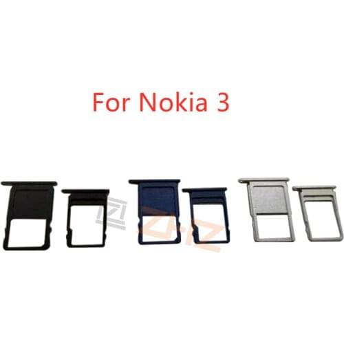 For Nokia 3 Card Tray Holder SIM Card Micro SD Card Slot Adapter Replacement Repair Spare Parts