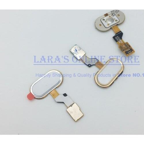 For Meizu M3S mini Home Button FingerPrint Flex Cable Ribbon Replacement Parts Black / White / Gold