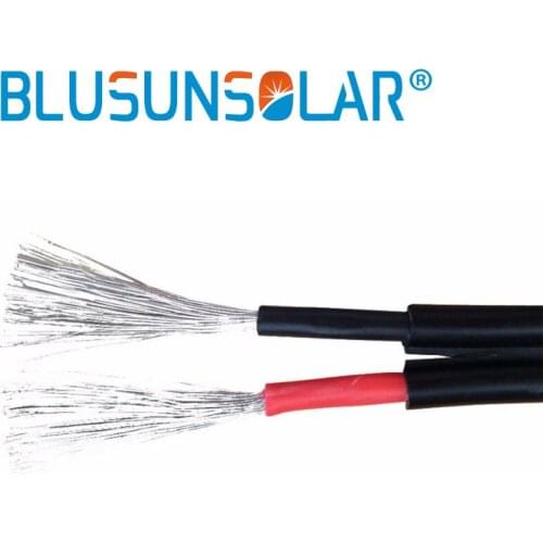 100/roll Quality PV double core wire 2 x 6.0mm2 dual Twins core cable for solar power system with TUV approved