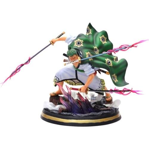 One Pieces GK Action Figure Anime Three Thousand World Roronoa Zoro Pvc 32cm Model Collection KO Toy Fighting Statue Figma Gift
