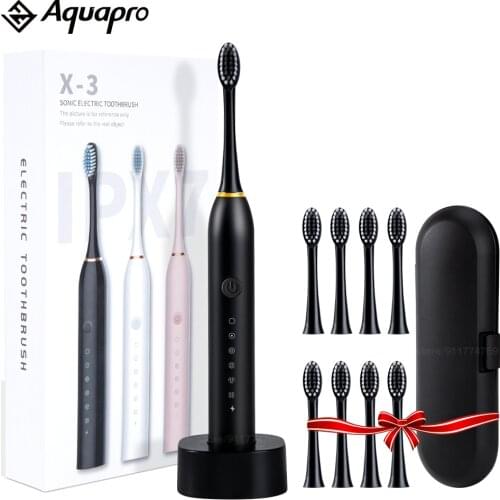 Electric Toothbrush USB Rechargeable Sonic Tooth Brush 6 Cleaning Modes and Smart Timer Whitening Toothbrushes with 8 Brush Head