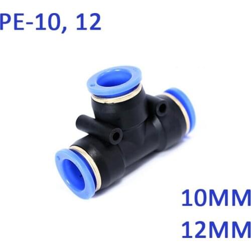 GOGO isometrical tee 10mm 12mm PUT PE tube pneumatic fitting