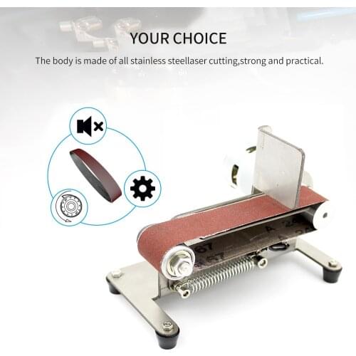 Horizontal Belt Sander Mini Electric Belt Grinding Sander Multifunctional Grinder DIY Polishing Grinding Machine