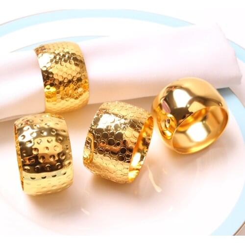 10pcs Hotel model room ring napkins napkin ring Western restaurant metal napkin ring towel ring Gold Silver
