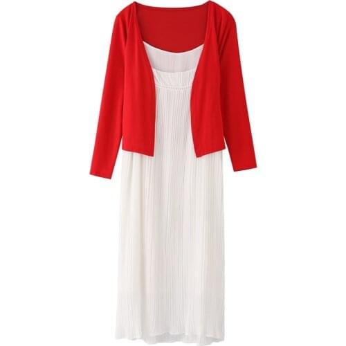 Maternity clothes Sets Sundress + Cardigan Spring Fashion Clothes for Pregnant Women Pregnancy Beach Long Dress