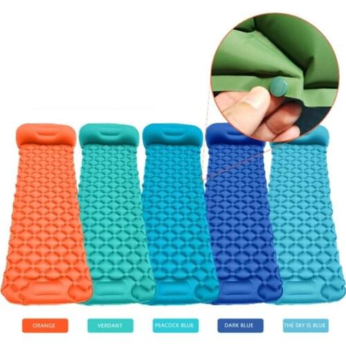 A5KC Camping Sleeping Pad Nylon TPU Portable Inflatable Moisture-proof Air Mattress