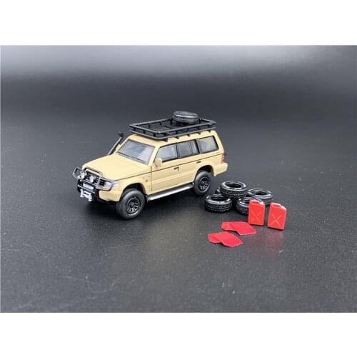 BMC 1/64 Mitsubishi Pajero 2nd Gen Khaki Diecast car Model Toy Collection