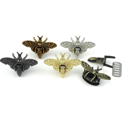 Metal Bee Shape Turn Lock Retro Fashion Bag Clasp Hardware for Leather Craft Bag Handbag Purse DIY Accessories