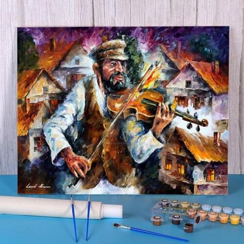 Night Musician Paint By Numbers Complete Kit Oil Paints 40*50 Painting On Canvas Handmade Adults Drawing