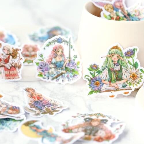 21PCS Mori Girl Elf Fantasy Stickers Crafts And Scrapbooking stickers book Student label Decorative sticker DIY Stationery