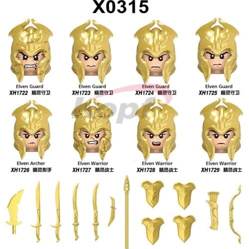 New Building Blocks Lords Spartan Soldier Knights In Ancient Rome Miniature Statues Weapons Figures For Children Toys Head X0315