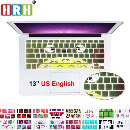 HRH 3D New Animal Design Silicone Keyboard Cover US Keypad Skin Protector Protective Film For Macbook Pro 13 15 17 Air 13
