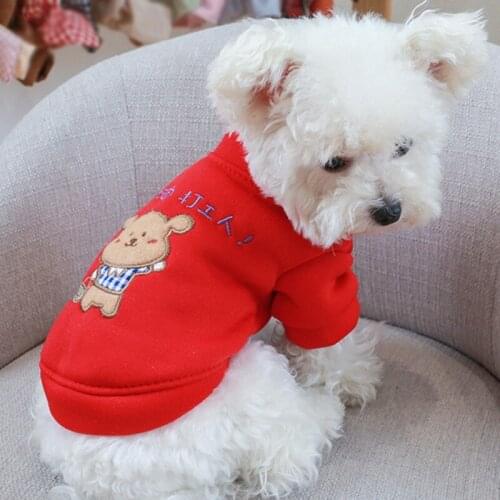 A Dog Clothes for Chihuahua Warm Soft Hoodies Spring Autumn Coat Jacket Letter Print Costume for Small Dogs Cat Puppy Yorkie Pug