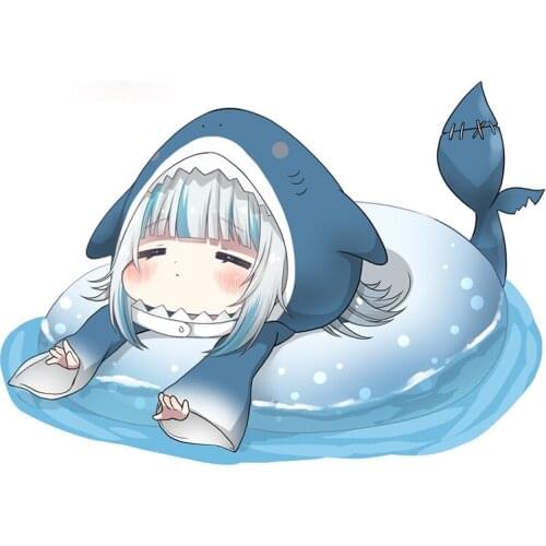 Personality Gawr Gura Personality Creative VAN Car Stickers Vinyl DIY Occlusion Scratch Waterproof Decal Apply To Car Window