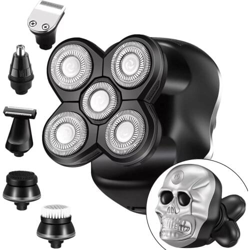 RESUXI A-9800 Electric Razor for Men 6 in 1 Multifunctional Electric Shaver Mens Electric Razor Waterproof Head Shaver Grooming