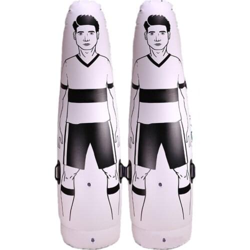 1.75m PVC Adult Inflatable Football Training Goal Keeper Solo Soccer Trainer Tumbler Air Dummy Tool Inflatable Tumbler Wall HOT